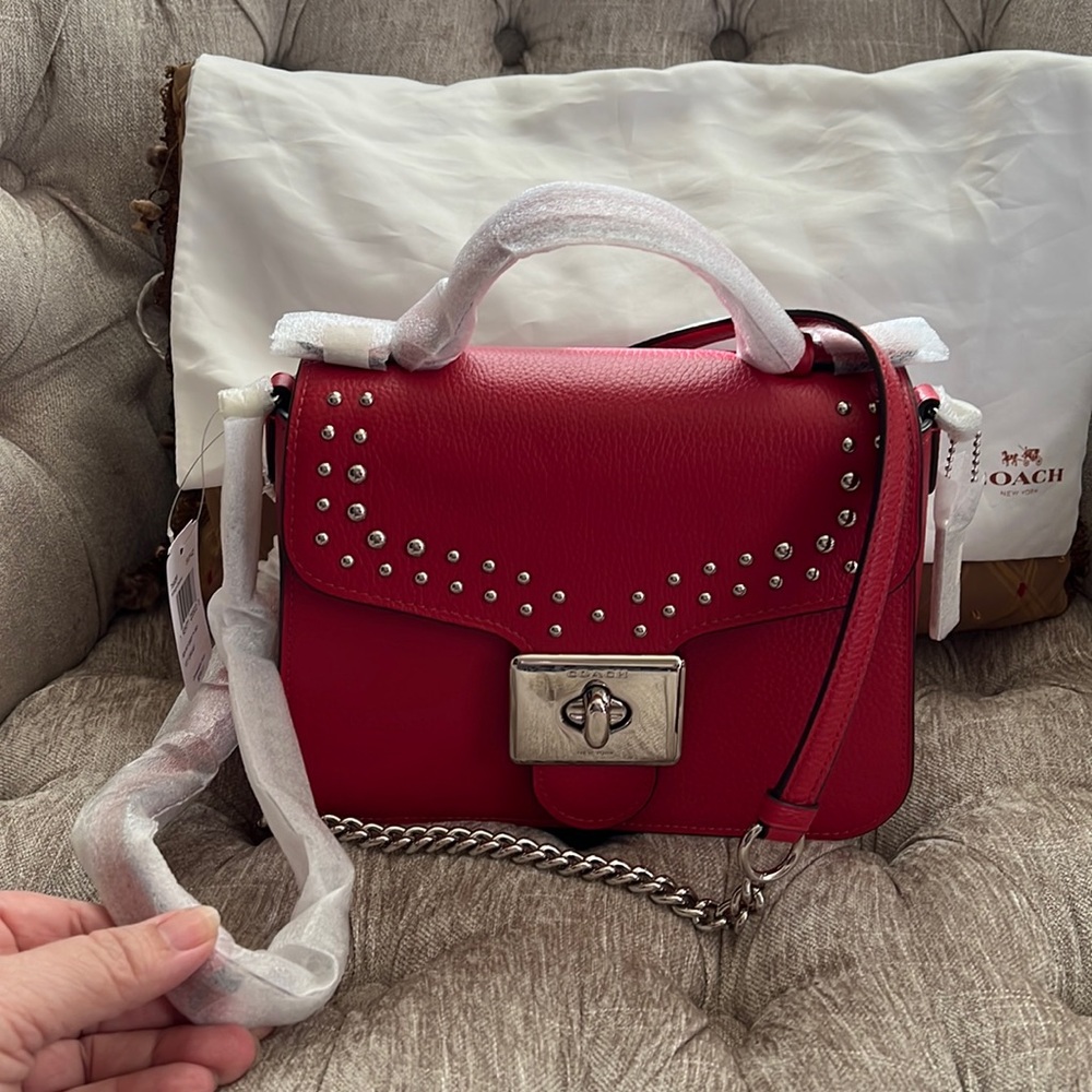Coach Cassidy Crossbody in Bright Cardinal, NWT